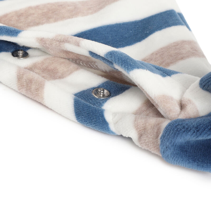 Boys Natural Striped Leg Opening Babysuit image number 3